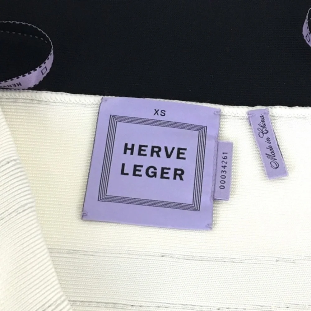 Herve Leger Bandage Pencil Skirt‎ XS Black White - Picture 2 of 7